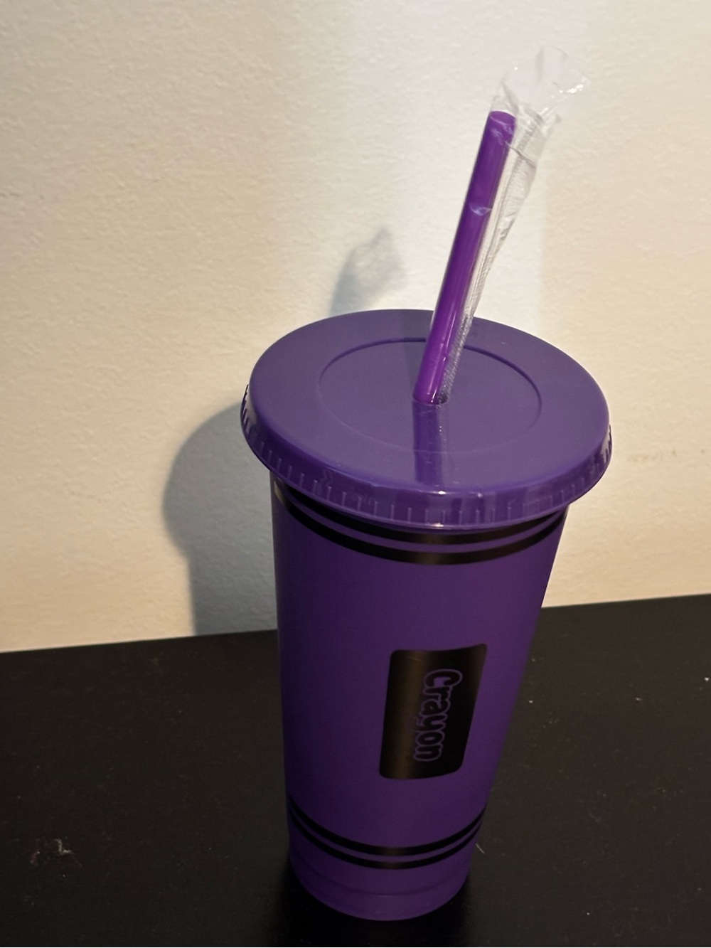 Purple Crayola-Inspired Reusable Tumbler with Straw - Picture 1 of 3